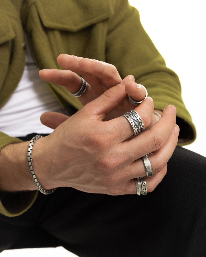GEOMETRY silver ring