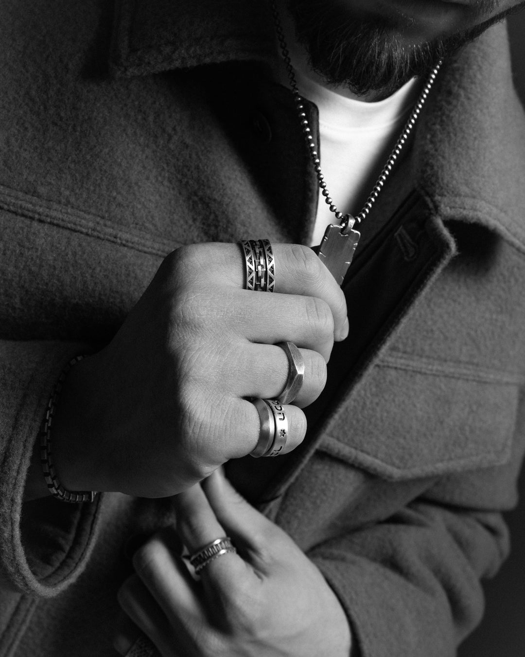 GEOMETRY silver ring