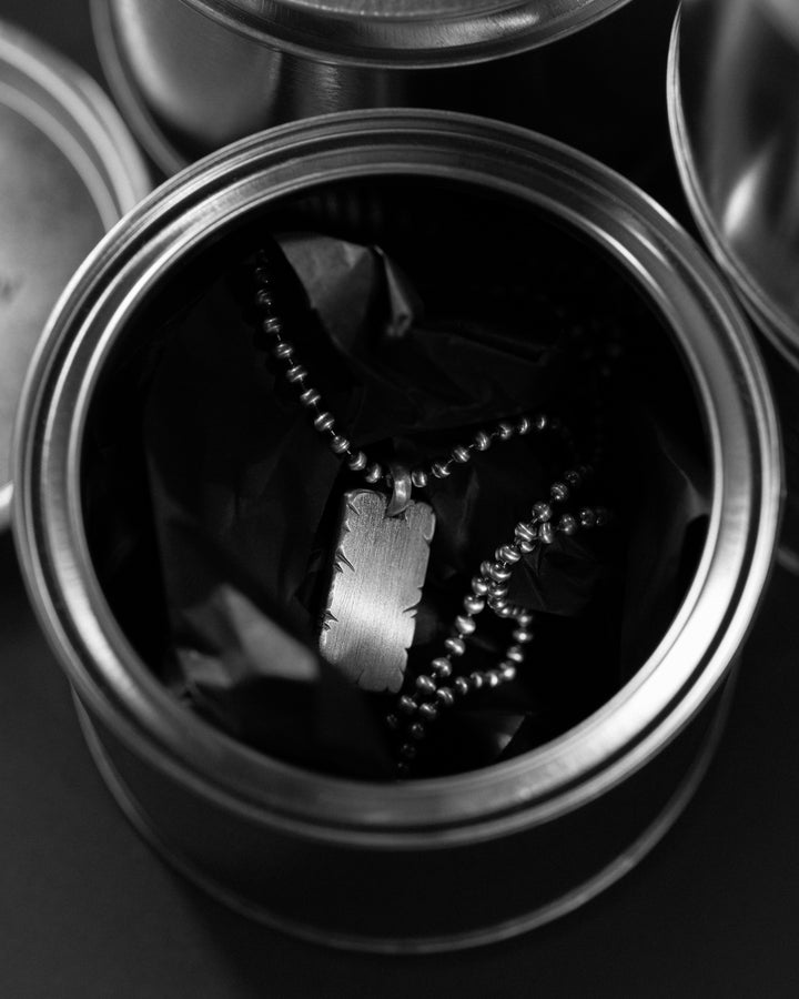 Silver token STONE - COORDINATES (individual engraving)