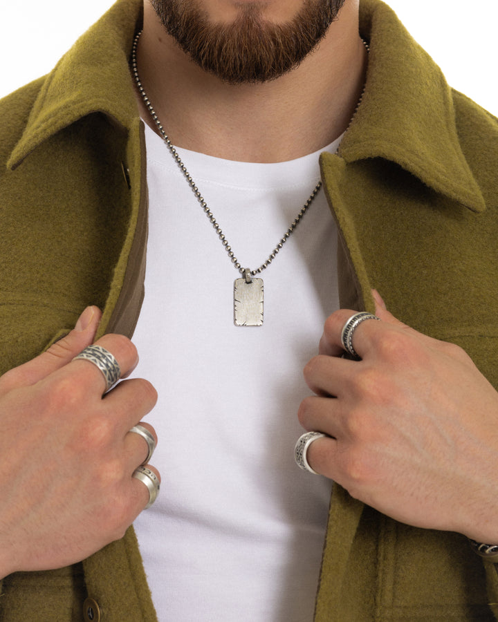 Silver token STONE - YOUR TEXT (individual engraving)