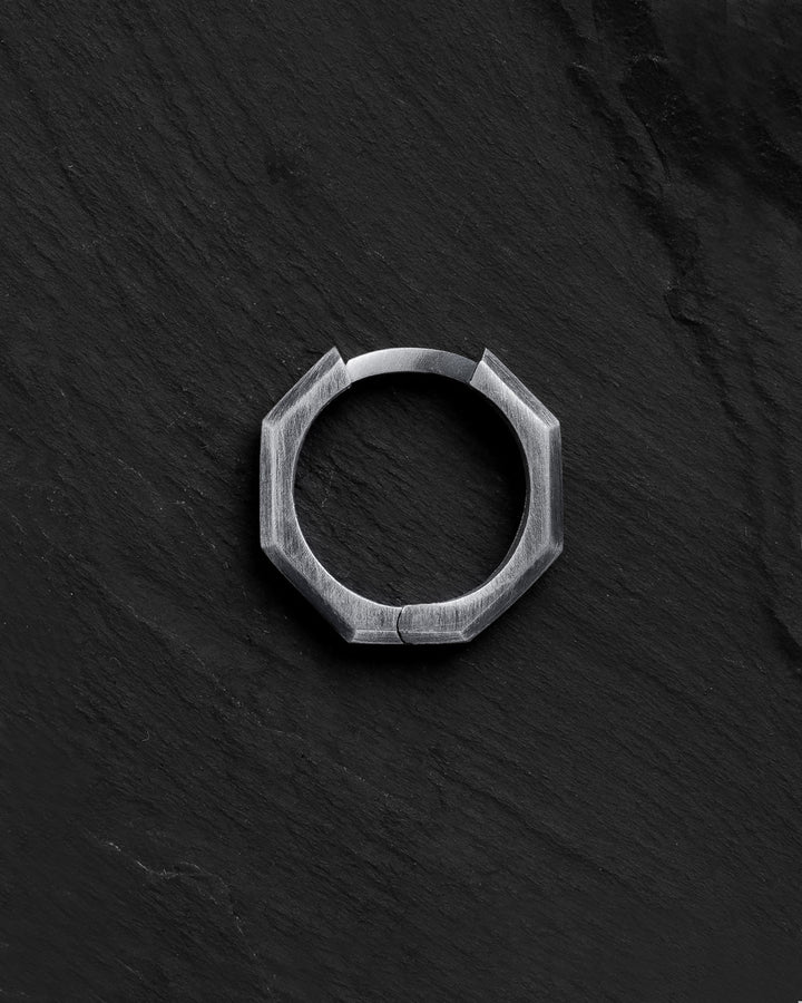 Silver single earring BRUTAL