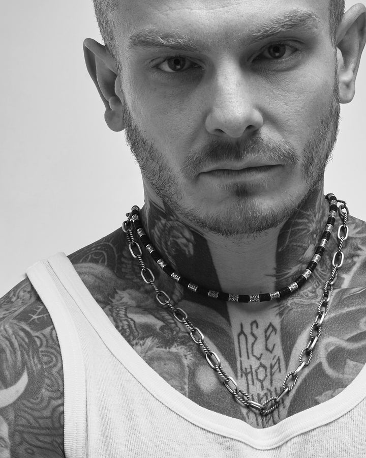 Silver chain SVAROG (ebony)