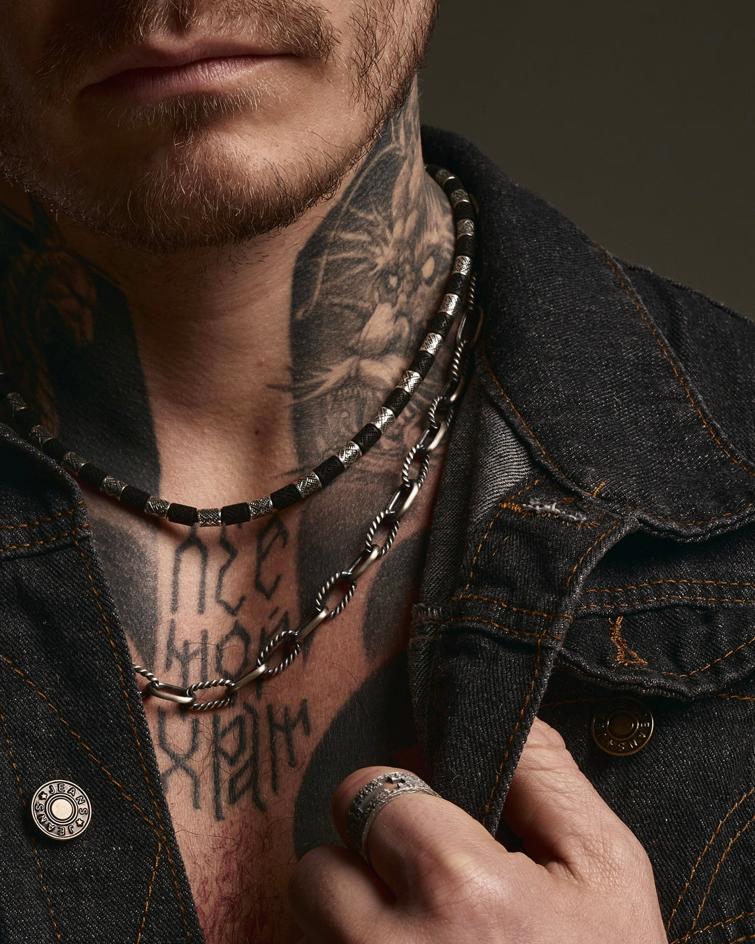 Silver chain SVAROG (ebony)