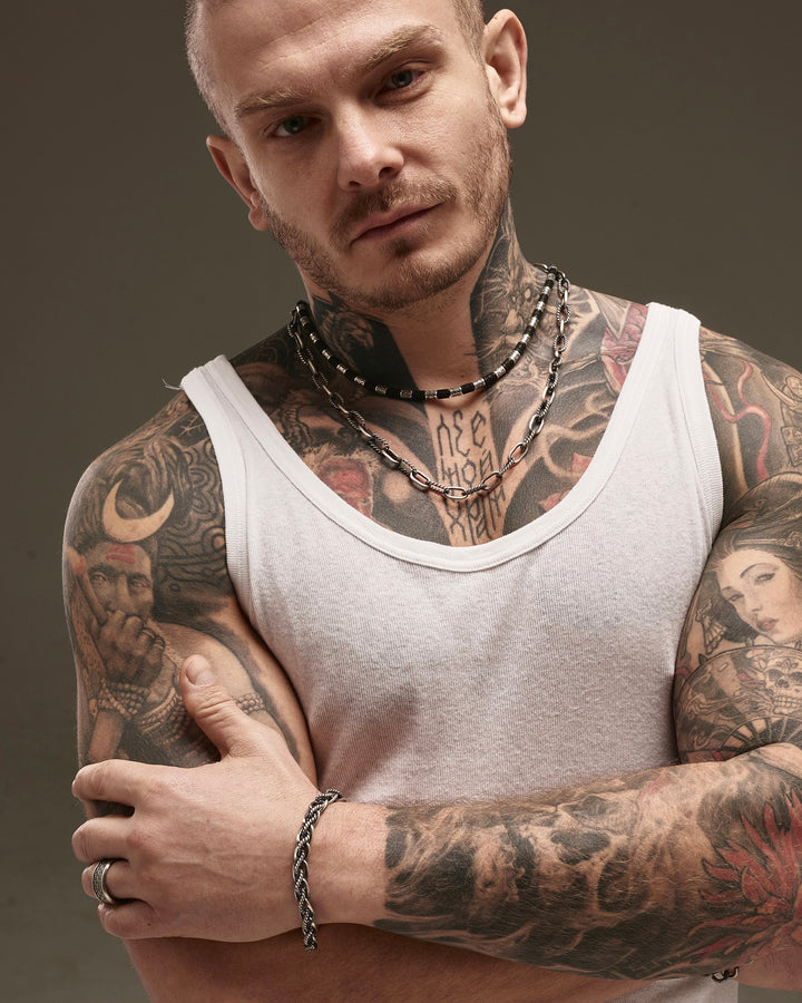 Silver chain SVAROG (ebony)