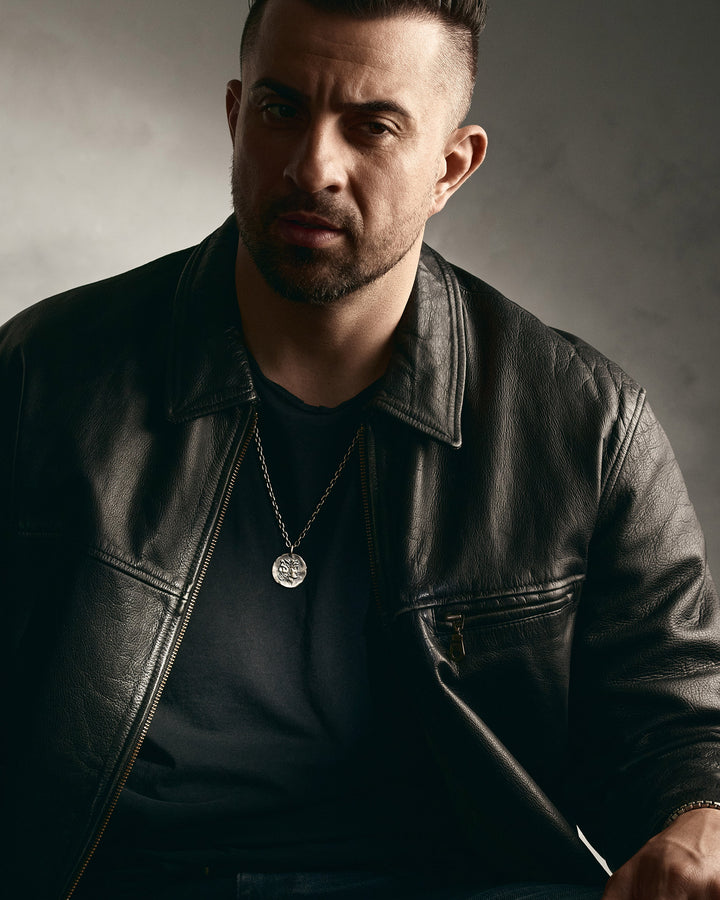 Silver pendant DOUBLE MASK OF THE SAGITTARIUS (ancient Greek coin)