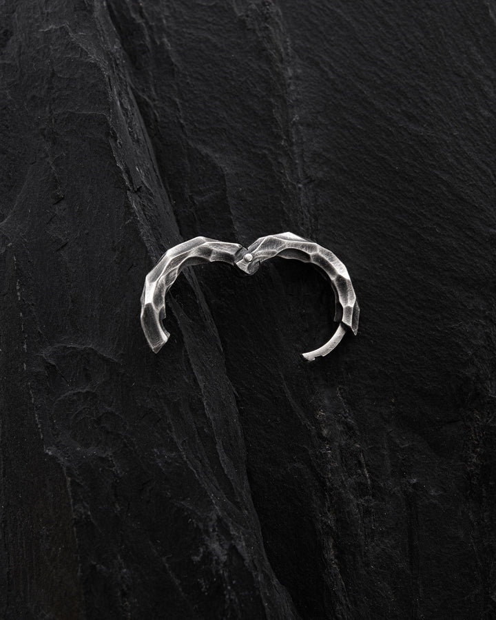 Silver single earring RUDENESS