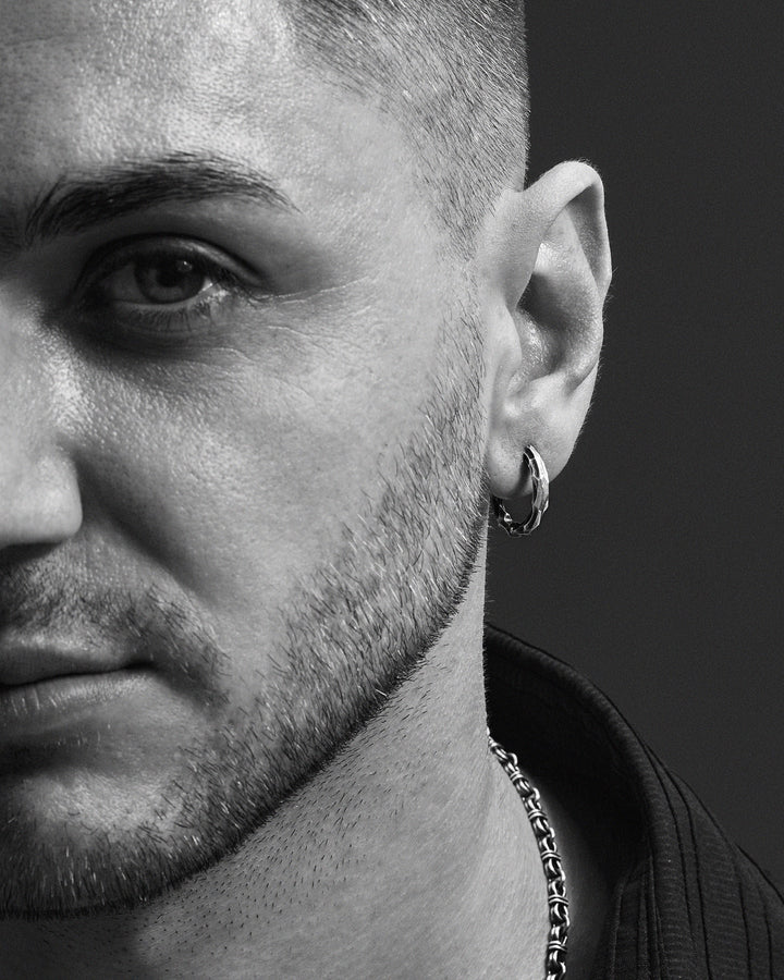 Silver single earring RUDENESS