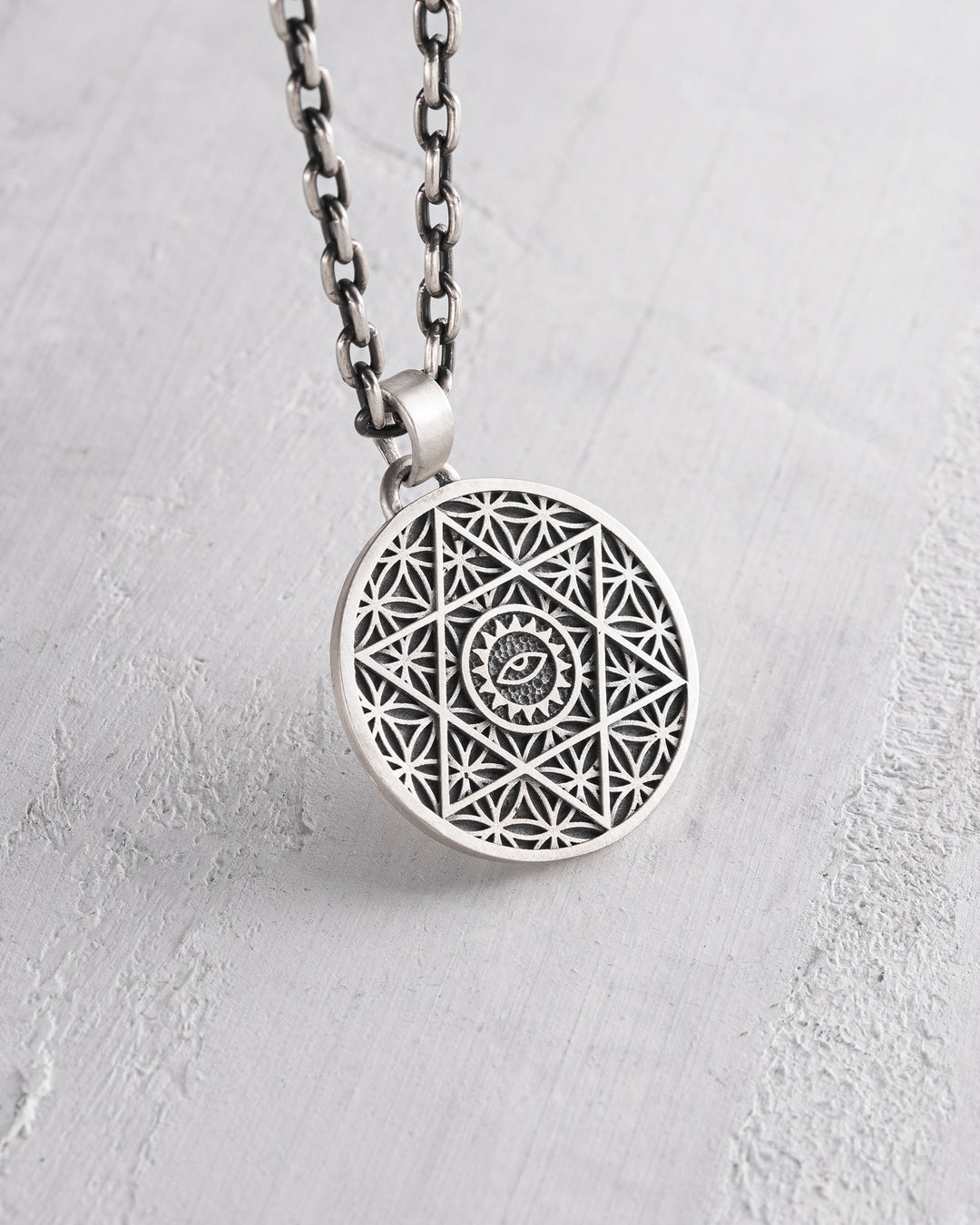 Silver pendant FLOWER OF LIFE