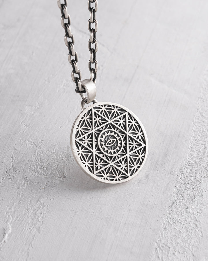 Silver pendant FLOWER OF LIFE