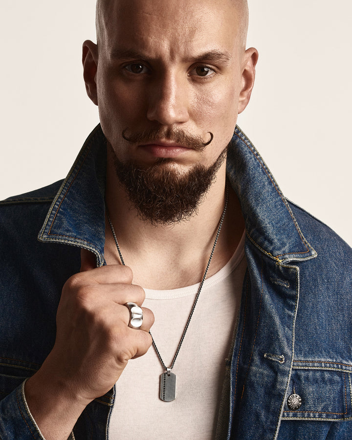 Silver token COUNTER. BLACK STONES