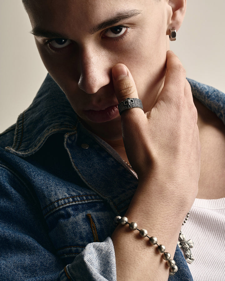 Silver ring PRAYER OUR FATHER