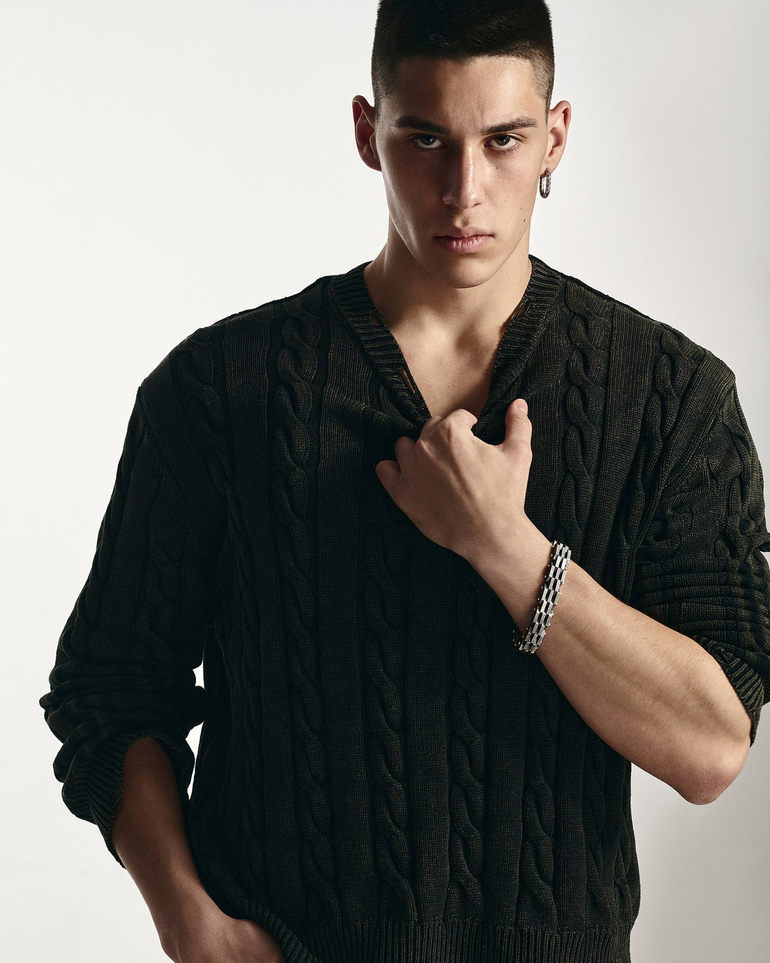 TRACK silver bracelet