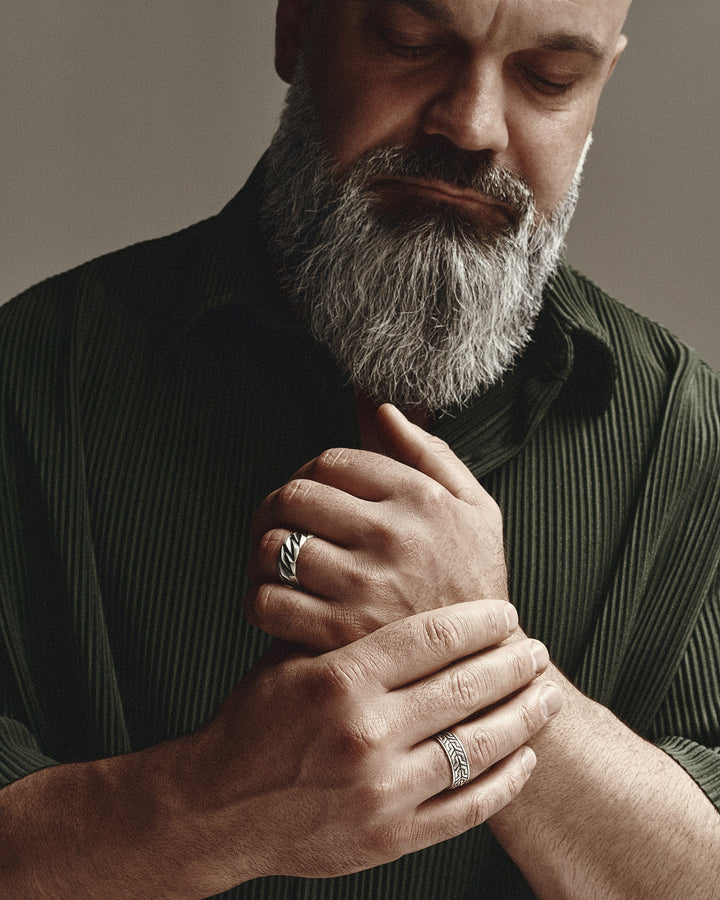 Silver ring CUBAN CHAIN