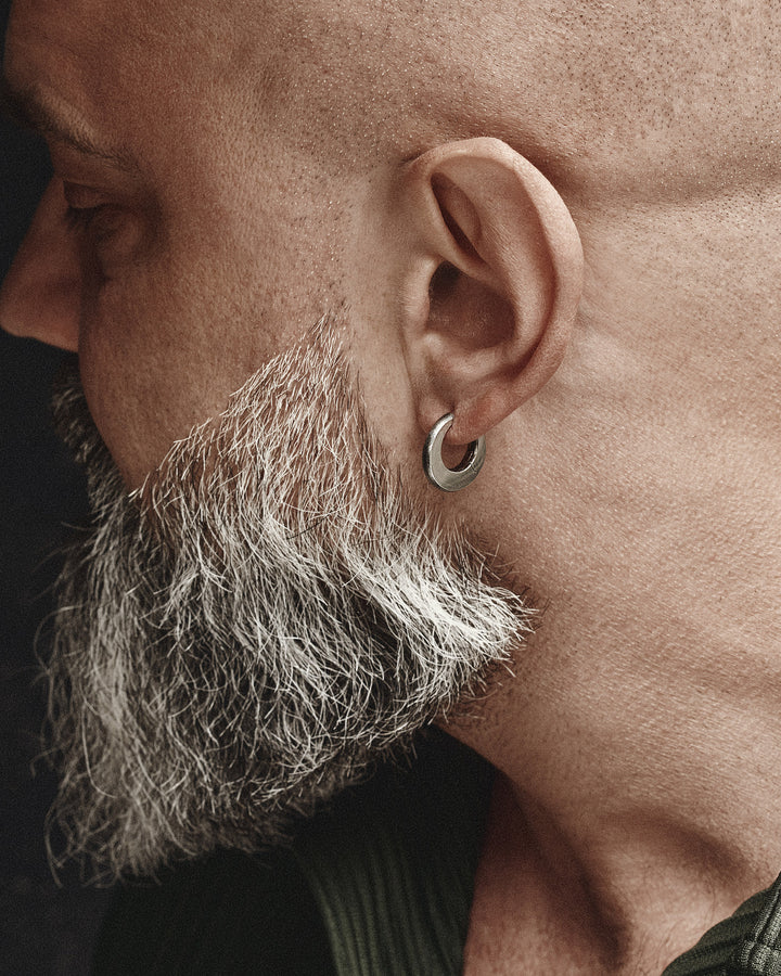 Silver single earring LUNNITSA