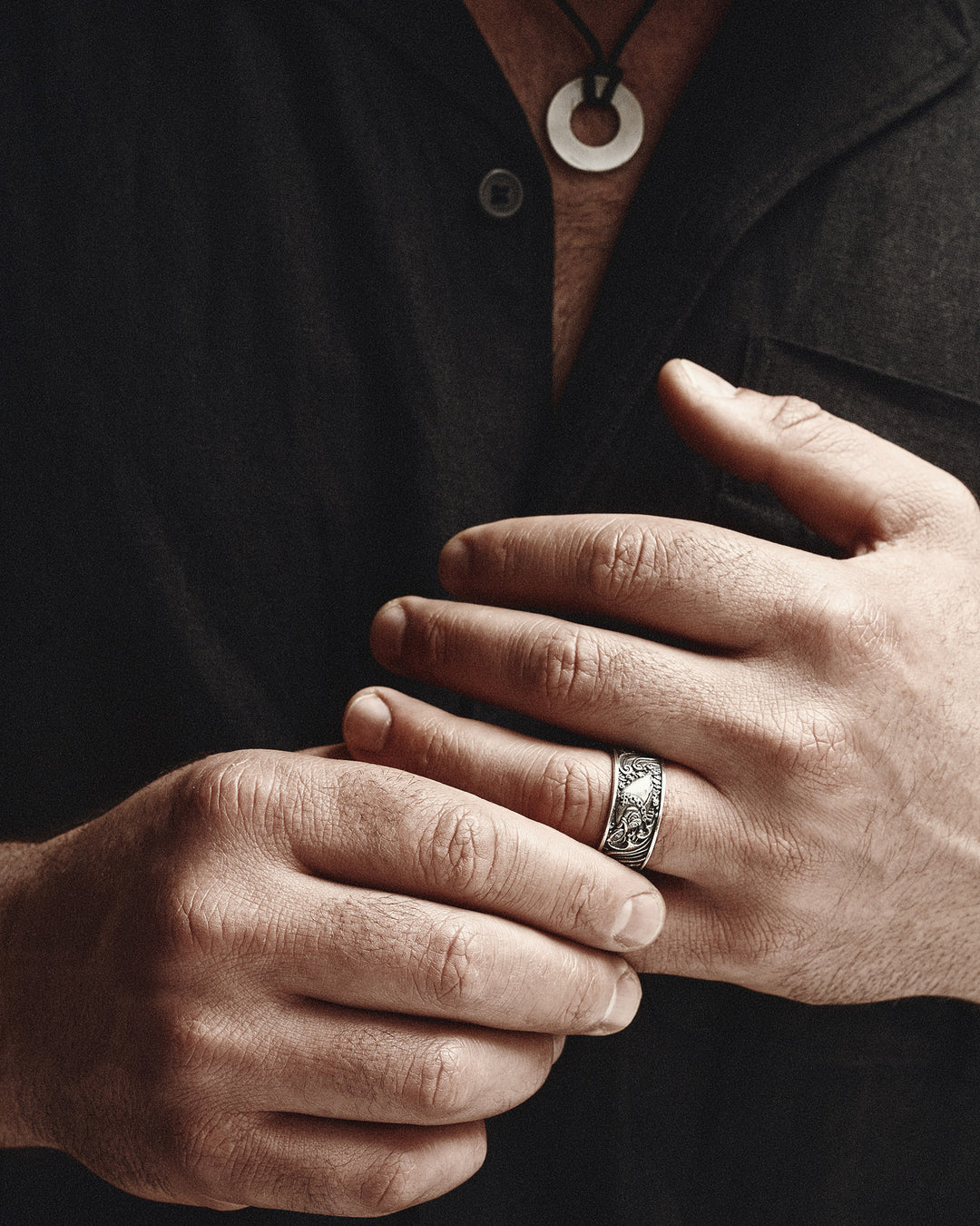 Silver ring MONEY GRABBING FISH