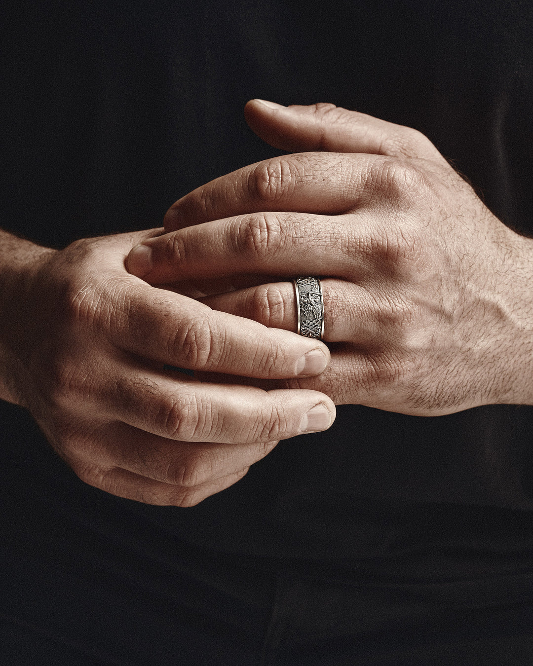 Silver ring SAINT MICHAEL