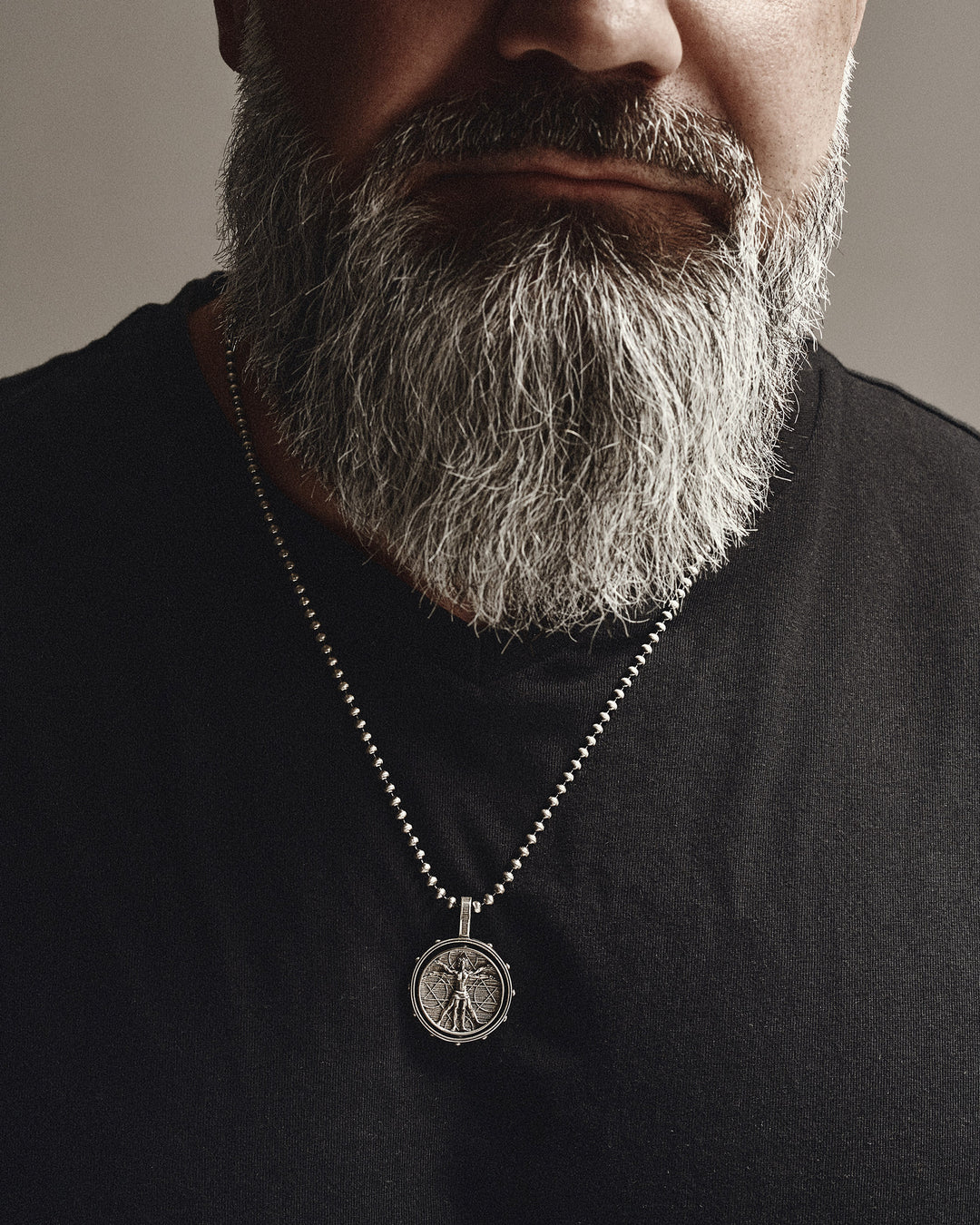 Silver pendant VITRUVIAN MAN (Da Vinci)