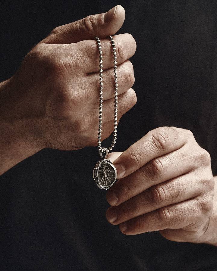 Silver pendant VITRUVIAN MAN (Da Vinci)