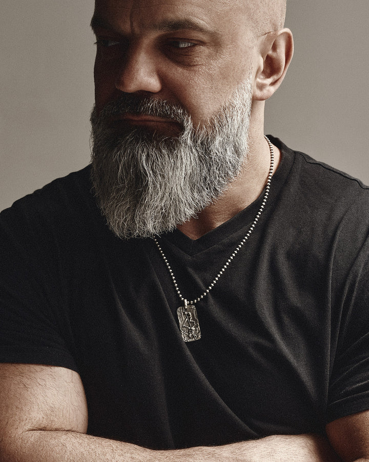 Silver pendant BOXE OMBRA