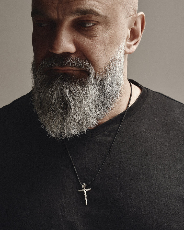 Cruz de Plata CRUCIFIXIÓN de JESUCRISTO. INRI mini