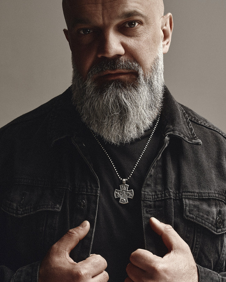 Silver cross MARK LUKE JOHN FOUR EVANGELISTS