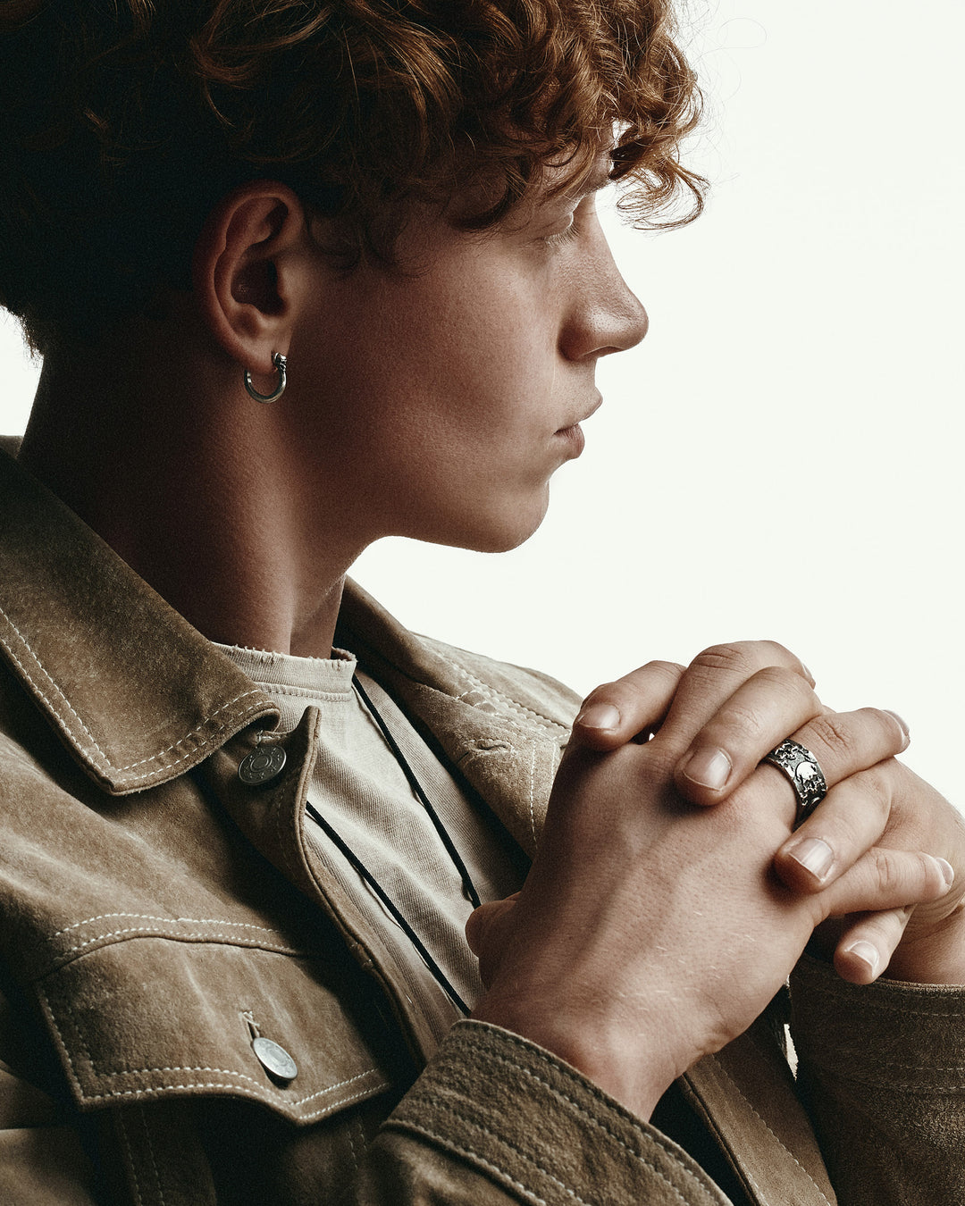 Silver single earring CUSTODIA