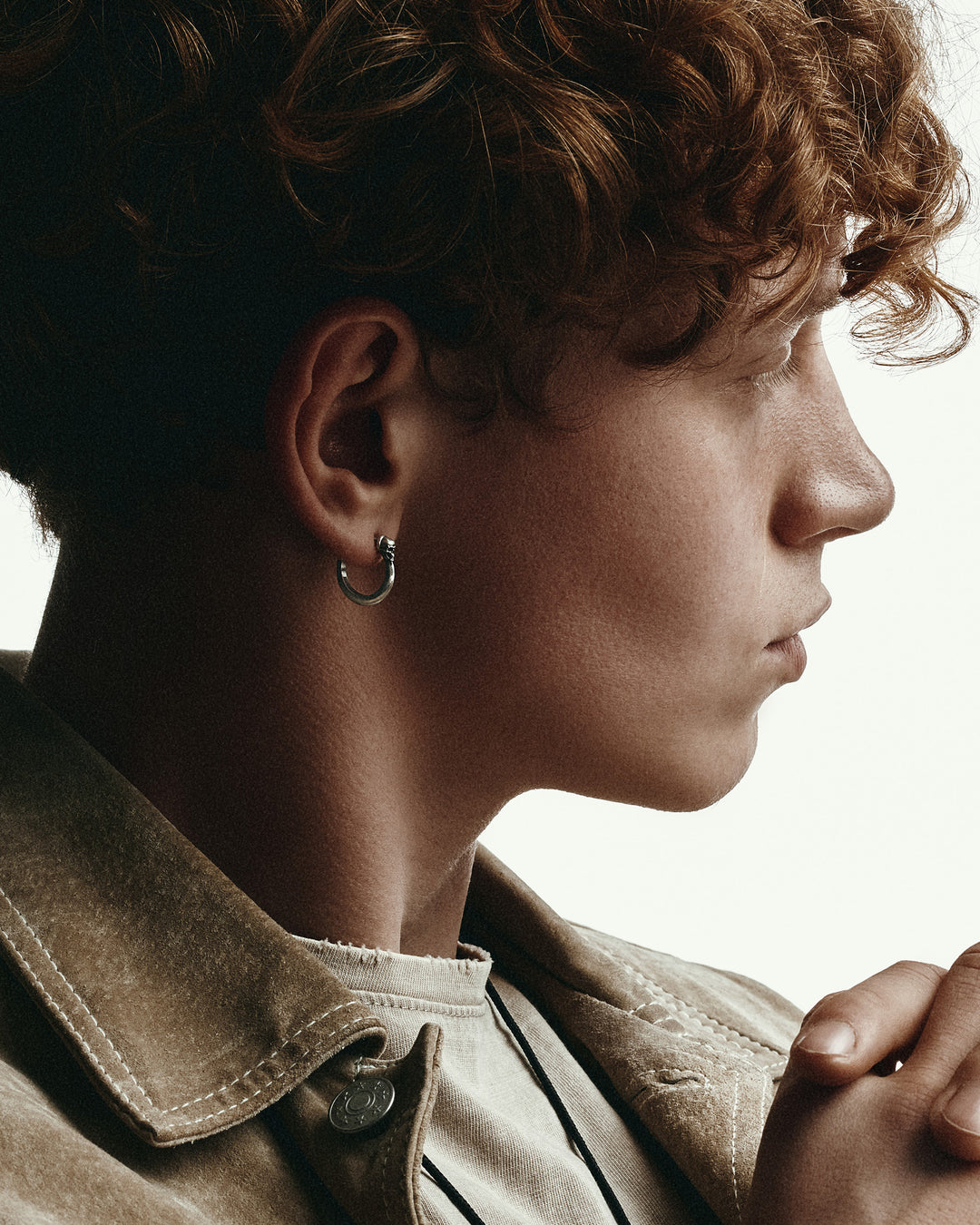 Silver single earring CUSTODIA