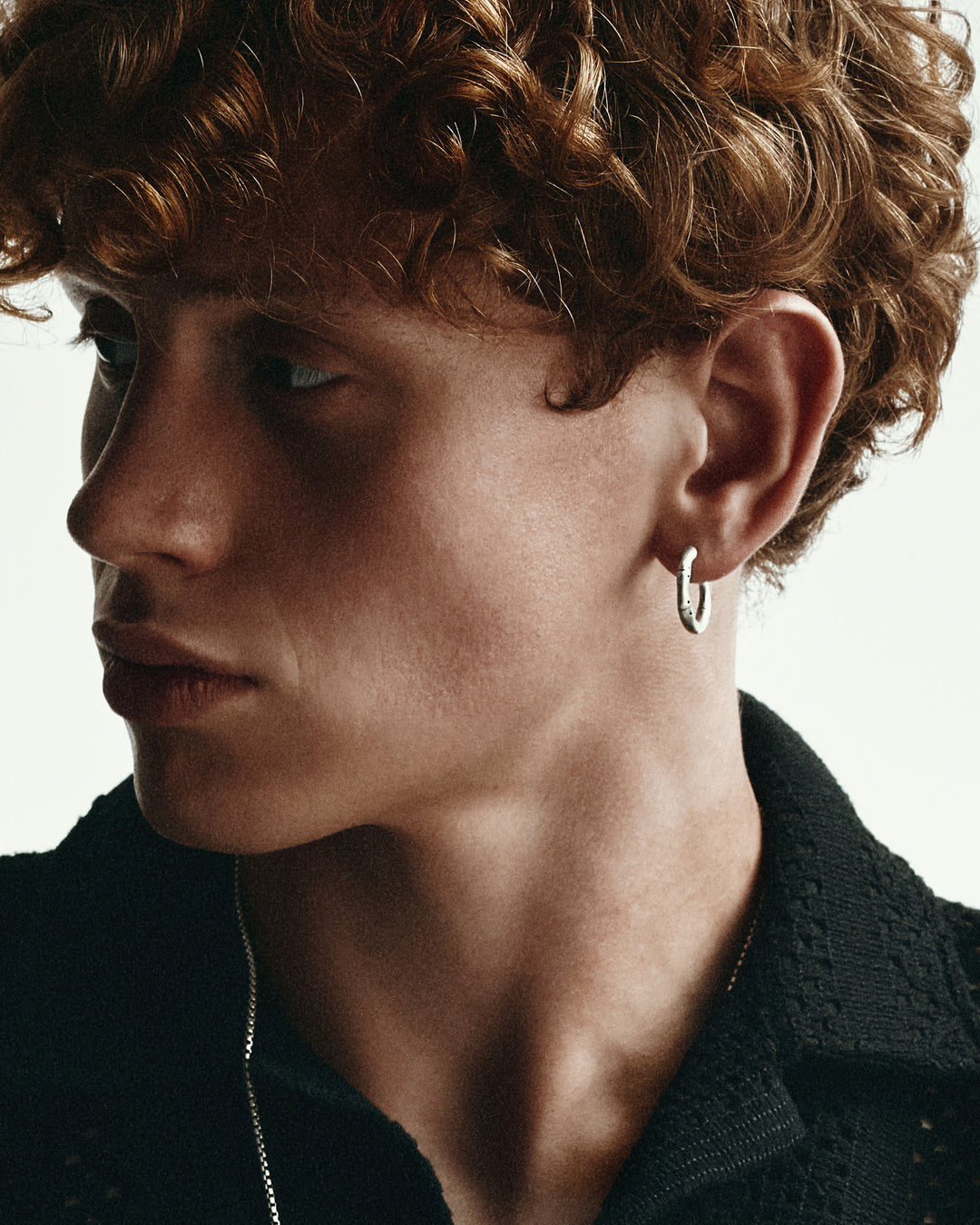 Silver single earring TRIN