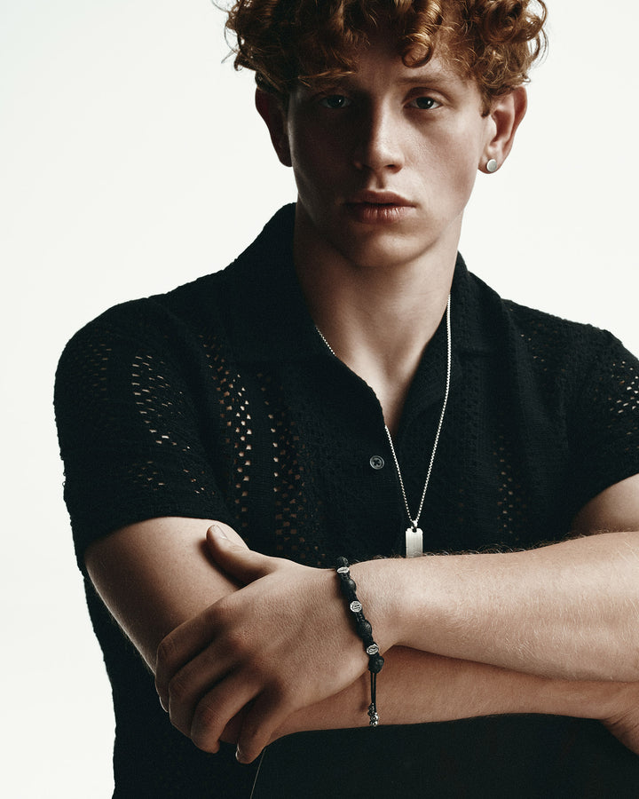 Orecchino singolo in argento PUNKT