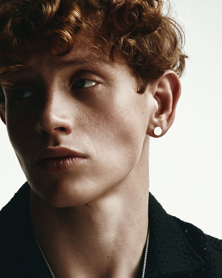 Orecchino singolo in argento PUNKT