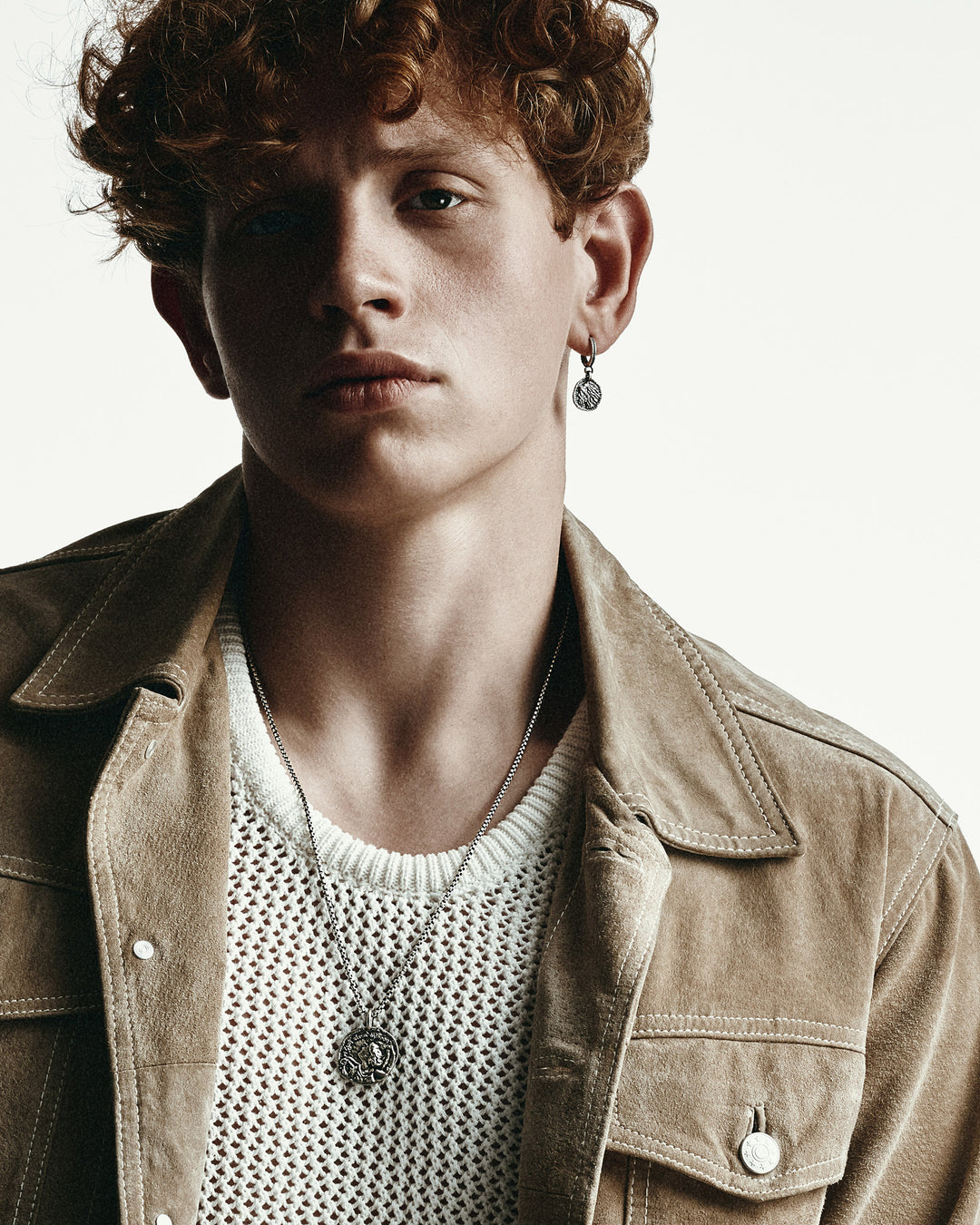 Silver mono earring ANTIC NUMMUM. POWER IS LIMITLESS