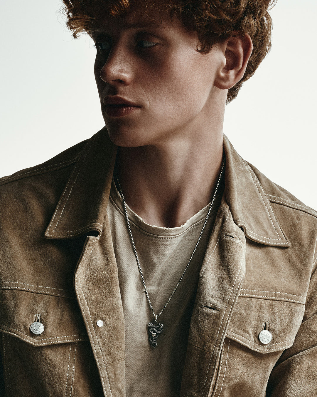 Silver pendant TEMPTING SERPENT & FORBIDDEN FRUIT