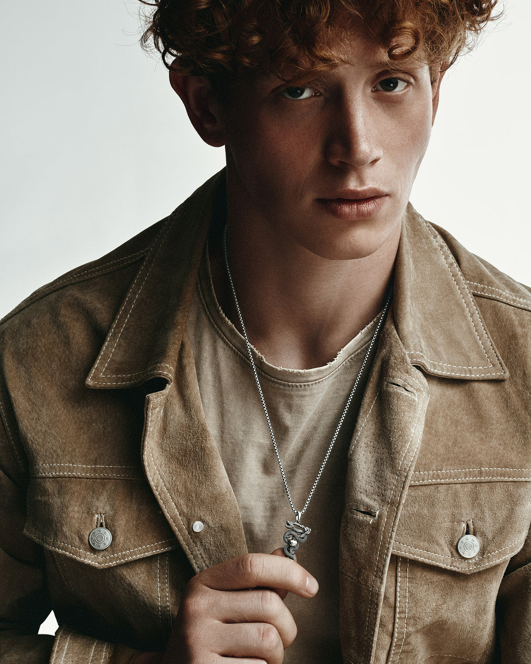 Silver pendant TEMPTING SERPENT & FORBIDDEN FRUIT