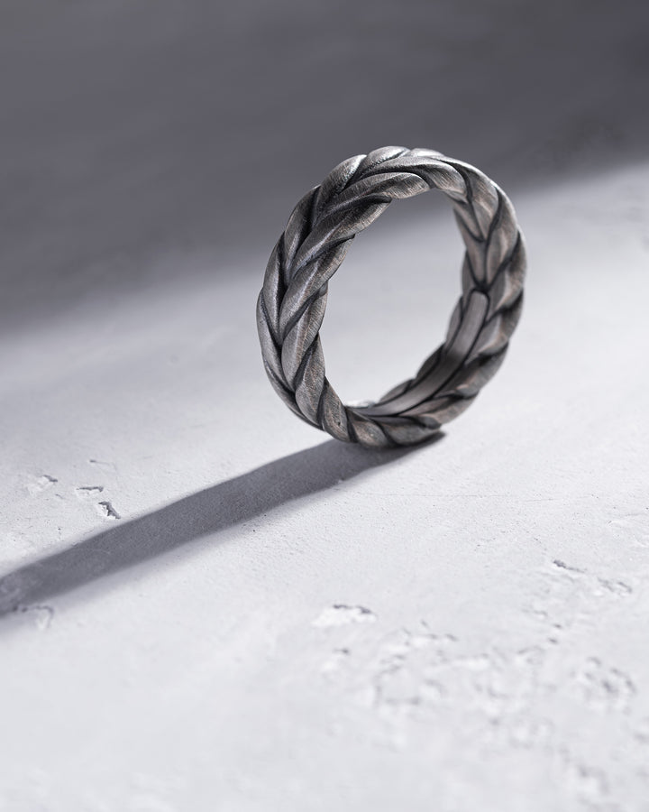 Silver ring TRITICUM