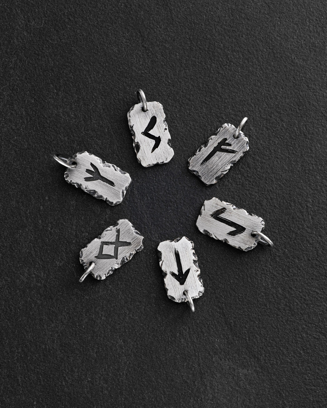 Silver pendant RUNE AMULET - EIHWAZ