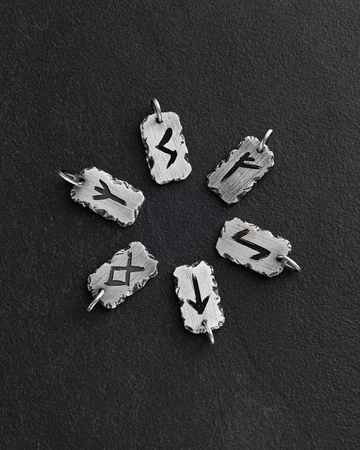 Silver pendant RUNE AMULET - OTHALA