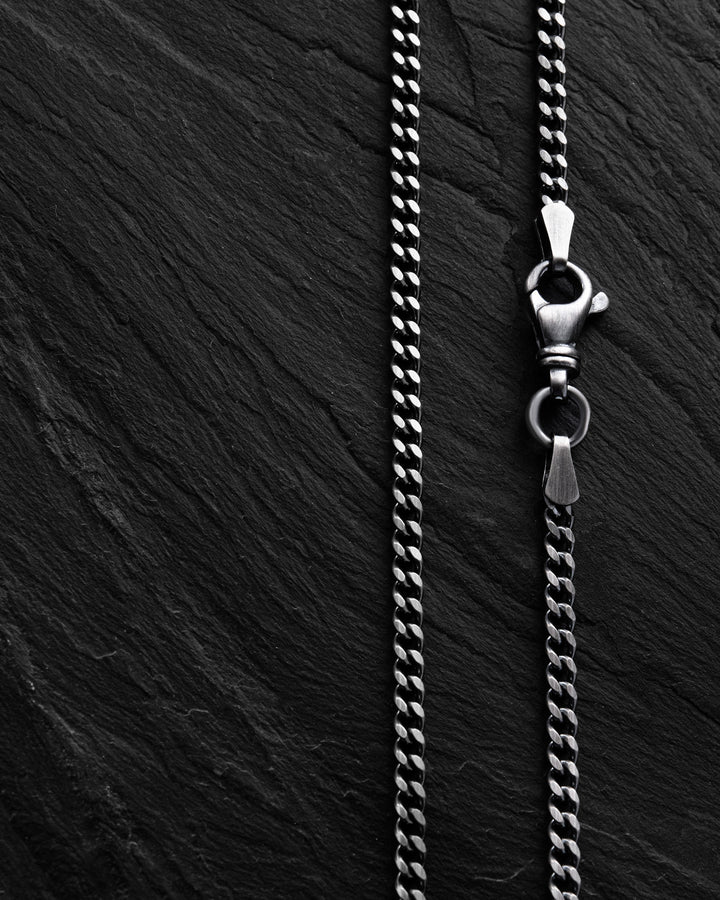 CURB silver chain - weave