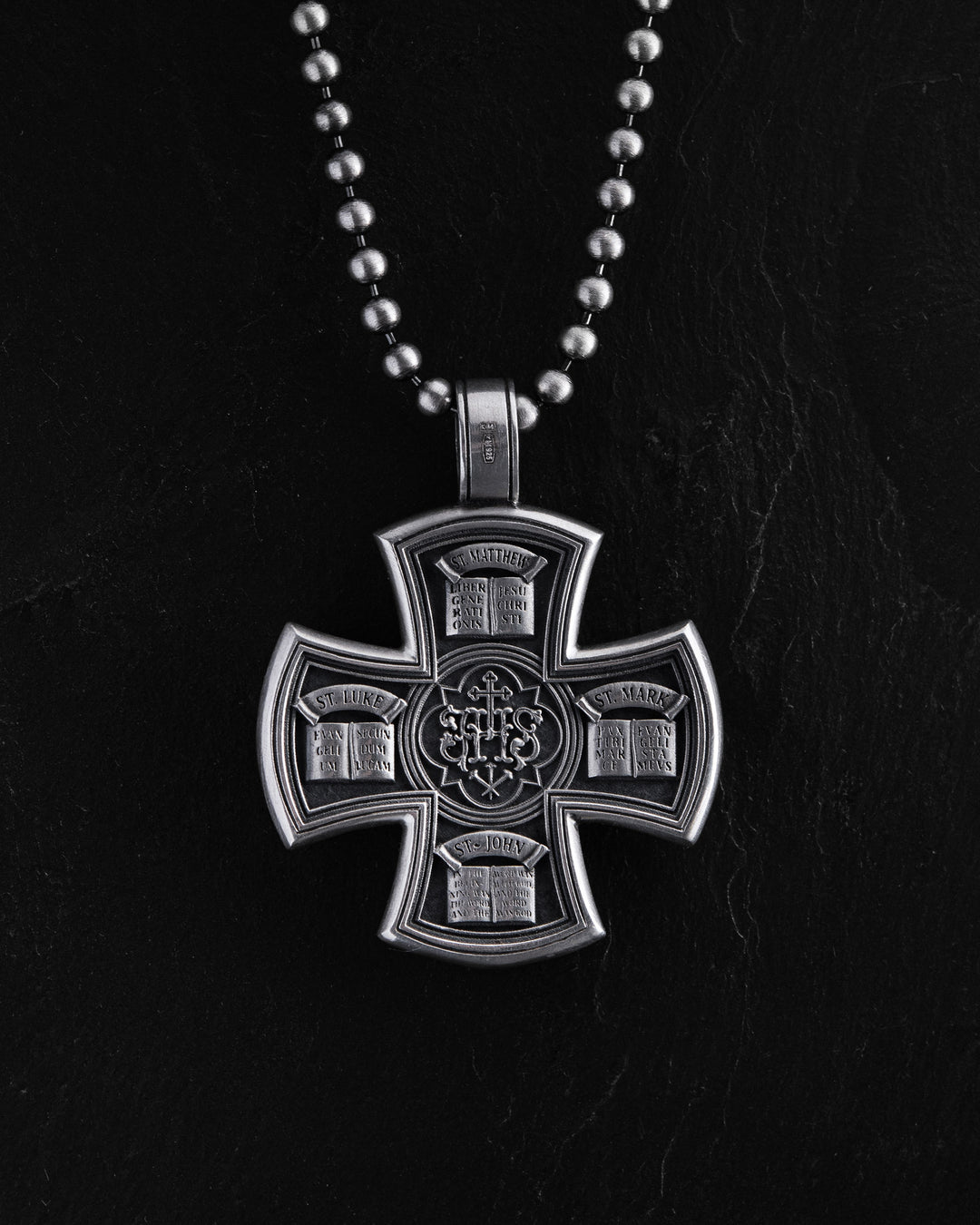 Silver cross MARK LUKE JOHN FOUR EVANGELISTS
