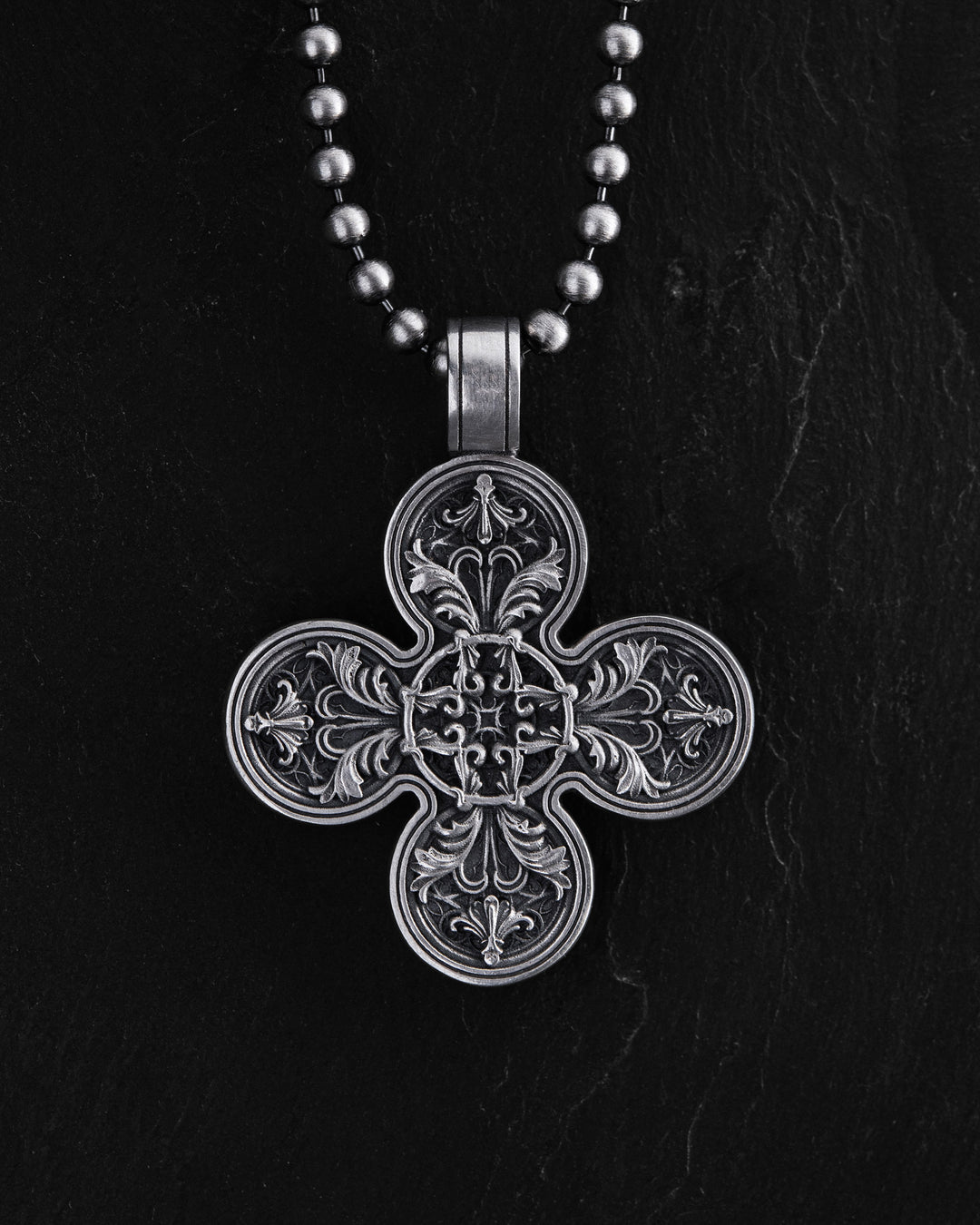 Silver cross JESUS AND THE FOUR ARCHANGELS
