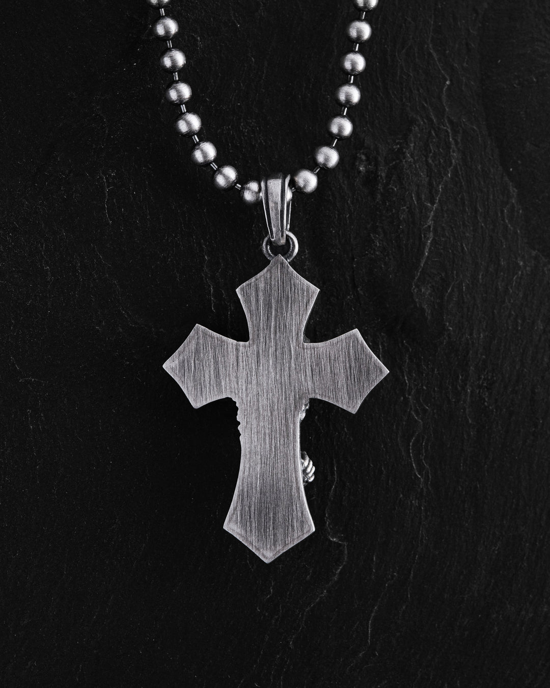 Silver cross SAVIOR CHRIST JESUS