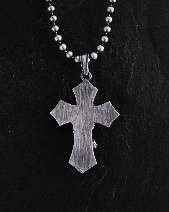 Silver cross SAVIOR CHRIST JESUS