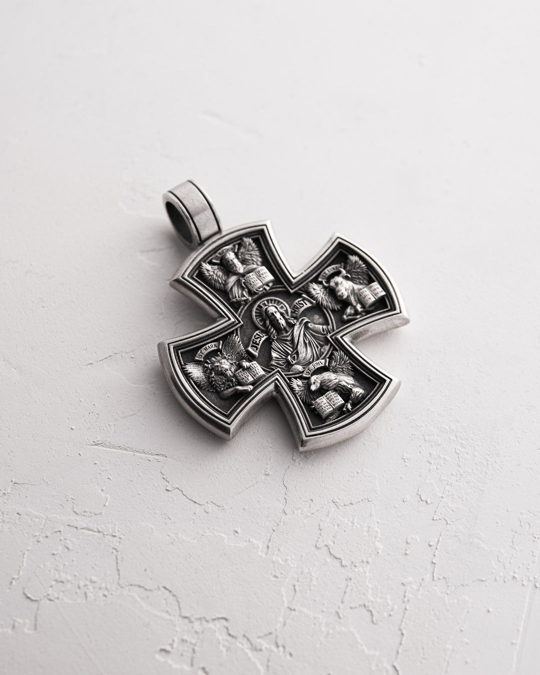 Silver cross MARK LUKE JOHN FOUR EVANGELISTS