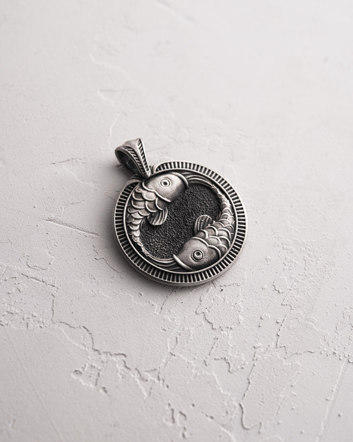 Silver pendant Zodiac sign - PISCES