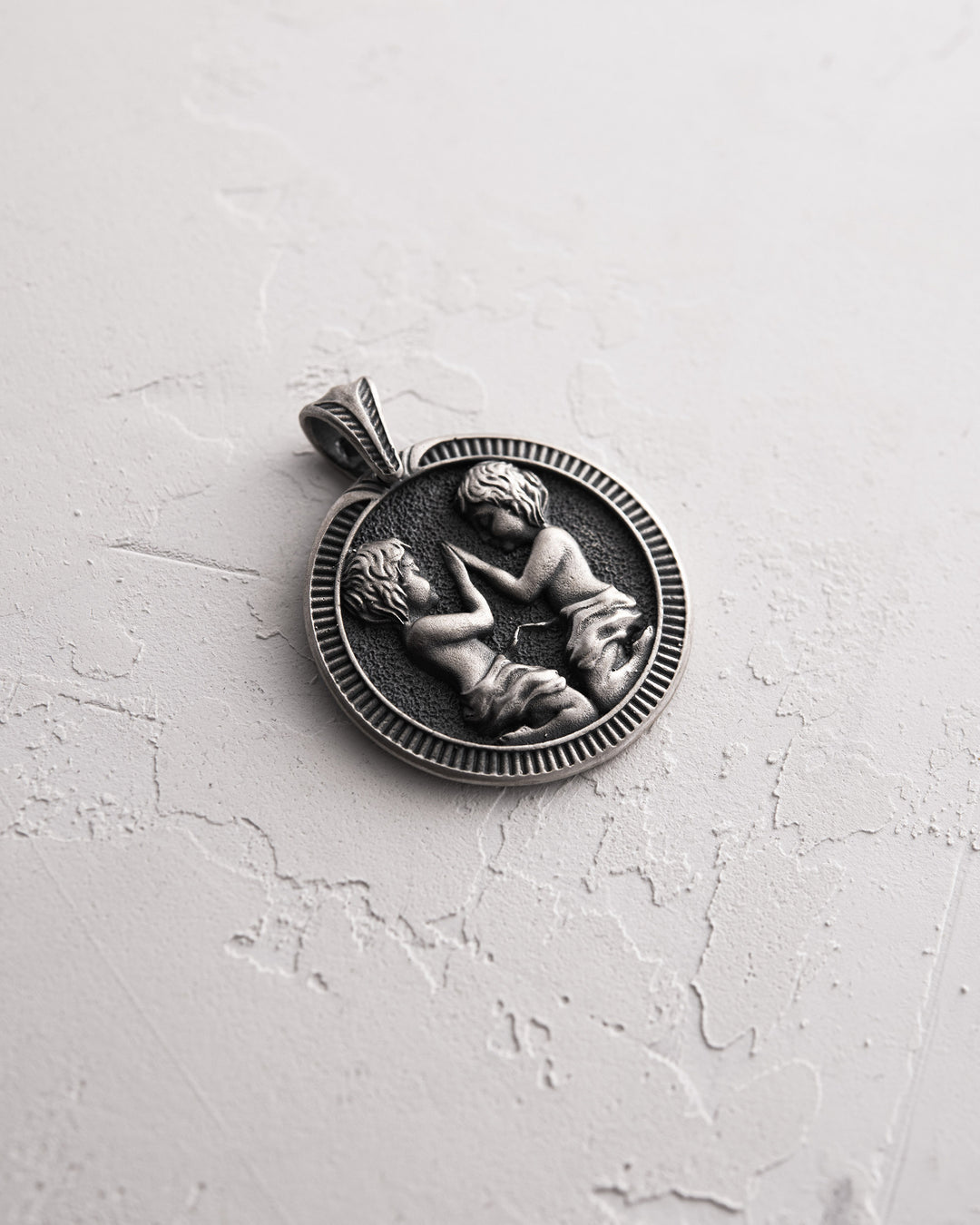 Silver pendant Zodiac sign - GEMINI