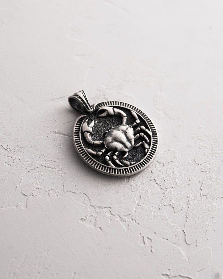 Silver pendant Zodiac sign - CANCER
