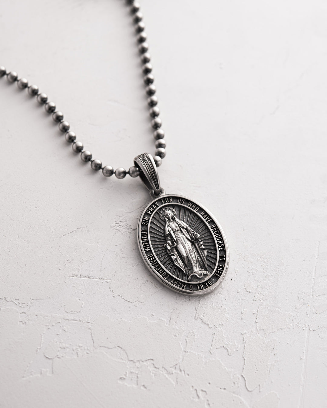 Silver VIRGIN MARY pendant