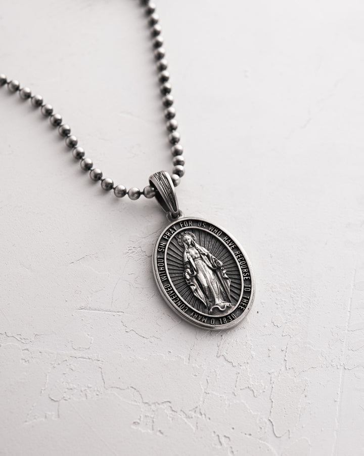 Silver VIRGIN MARY pendant