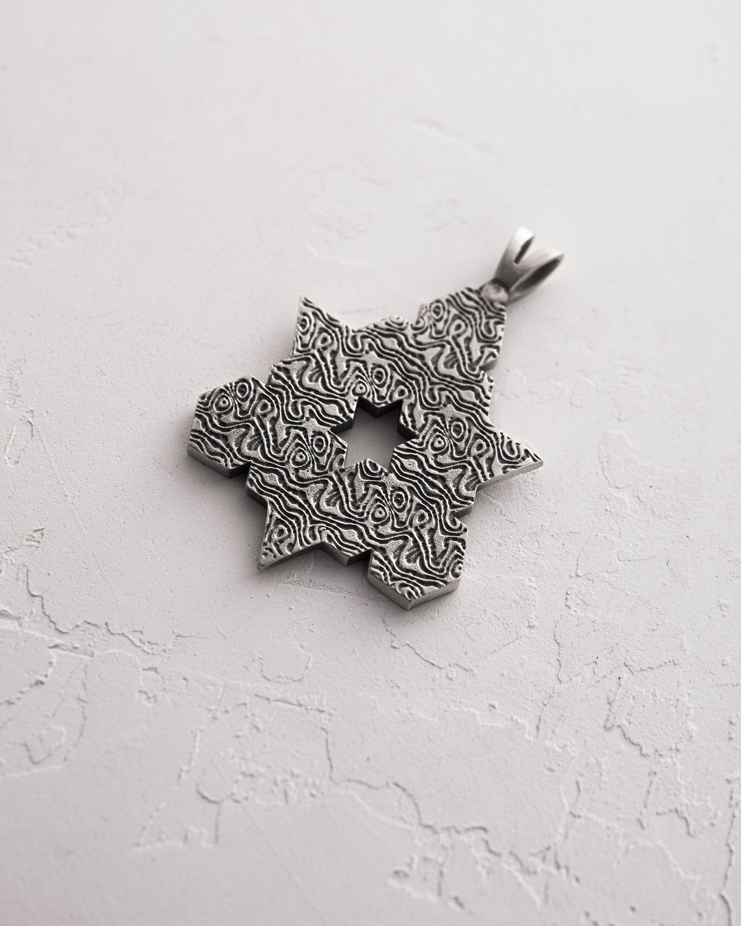 Silver pendant STAR OF DAVID (Hebrew)