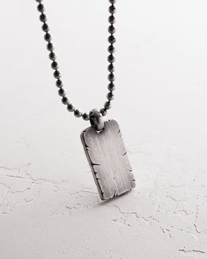 Silver token STONE - COORDINATES (individual engraving)