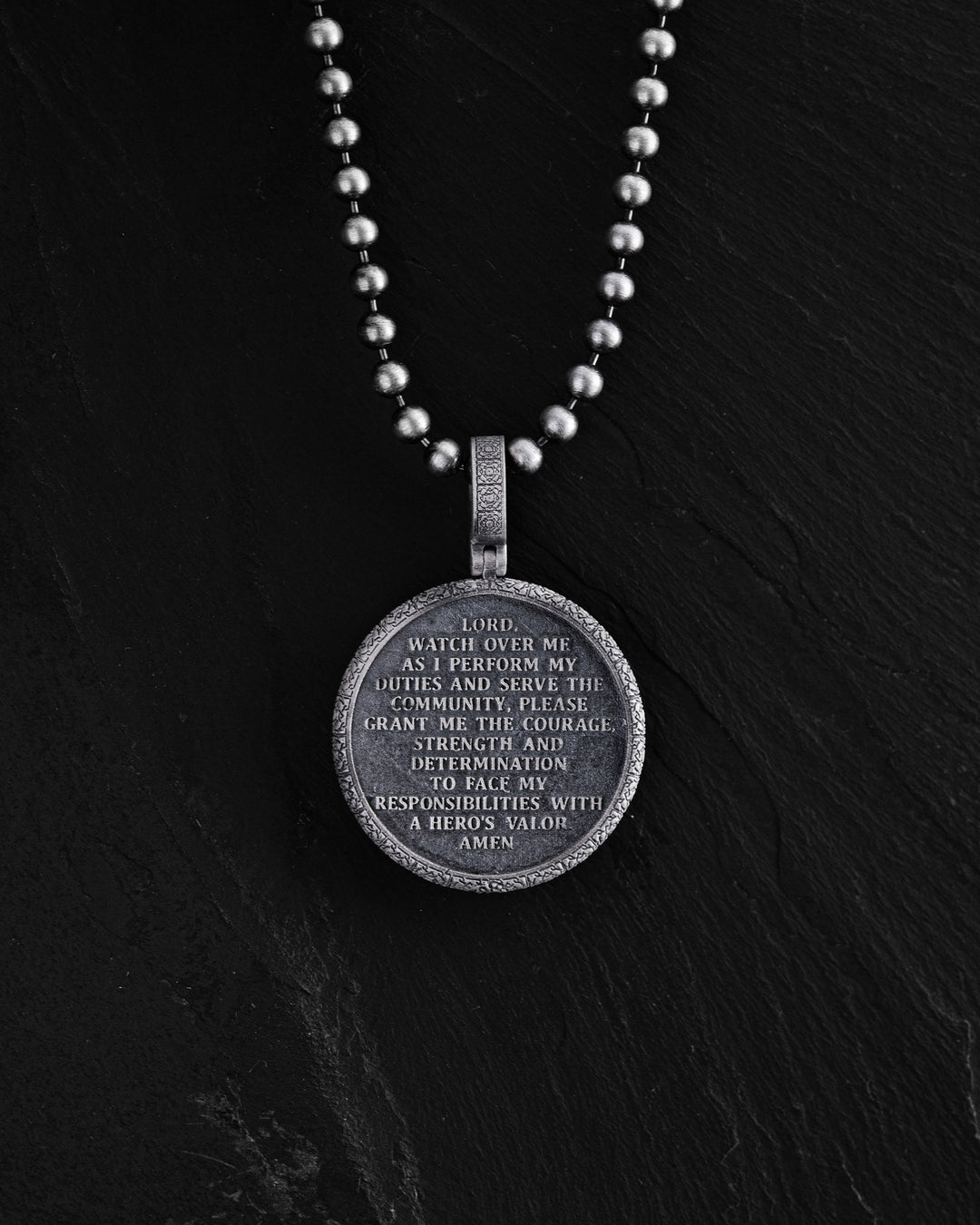 Silver pendant ST. ARCHANGEL MICHAEL. PRAYER